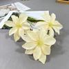 Simulación de 3 Piedras de Diamante Loto Clematis Boda Camino Decoración Floral Flor Artificial Ventana de Hotel Hermoso Set Flor de Seda