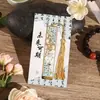 Marcador de metal estilo caligrafía china, exquisito regalo navideño, recuerdo cultural y creativo, papelería creativa personalizada con bendiciones