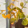 Flores artificiales de hoja de ginkgo ramo estilo nórdico planta verde arreglo decoración para sala de estar decoración de plantas para el hogar flores falsas