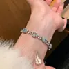 Pulseira Britânica [Designer] Lago Salgado Transparente - Luxo Leve, Nicho, Requintado, Acessório de Joia de Alta Qualidade