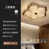 Lámpara de Techo para Dormitorio Estilo Wabi-Sabi Vintage con Pan de Oro, Lujoso Diseño Floral Protector de Ojos, Luz de Techo Retro de Resina para Dormitorio Principal