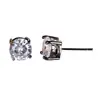 Pendientes de Cristal de Zirconia Blanca Redonda con Garras Cuatro, Explosiones Blancas K Blancas de Shein Transfronterizos para Mujer, 8 mm, Joyería de Oreja Simple de Moda Versátil