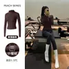 Nova Jaqueta de Yoga de Veludo Pilates Top Justo com Zíper Fitness Corrida Esportes Gola Alta Jaqueta Manga Longa