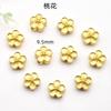 Cuentas Espaciadoras de Hilo Rojo con Agujero Grande de Flor de Durazno Chapadas en Oro DIY Cuentas para Pulsera Collar Cuentas Sueltas Accesorios de Joyería