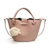 2025 Nova Coreia do Sul Nicho Tecido Padrão Plissado Balde Bolsa Feminina Simples All-match Commuter Estilo Ocidental Bolsa Crossbody