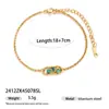 Pulsera de Acero Inoxidable con Pedrería y Piedra Natural Versátil Personalizada Corazón Concha Flor 25 Estilos Nuevos Productos Hechos a Mano Procesamiento OEM