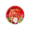 Set navideño de dibujos animados de Papá Noel con temática roja con muñeco de nieve y pingüino, platos de papel, vasos y servilletas para suministros de fiesta festiva