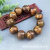 Pulseira de Contas Redondas Pedra Olho de Tigre Amarelo Contas Olho de Tigre para Homens e Mulheres Contas de Rosário Pulseira de Círculo Único Associação Comercial Vendida Fornecimento Direto Taobao