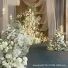 2026 Nueva Serie Blanca Accesorios de Flores para Bodas Juego de Decoración de Boda Materiales de Flores Color Claro Blanco Roto Arreglo Floral Artificial para Bodas
