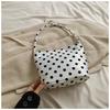 Bolsa de Nylon con Lunares de Nicho Coreano para Mujer 2026 Nuevo Bolso Cruzado Versátil para Hombro y Axila Super Popular Bolso de Mano Pequeño