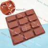 Molde de Silicone para Sabonete Quadrado Artesanal Molde Quadrado para Sabonete de Óleo Essencial Molde para Bolo DIY Molde para Sabonete Sabonete Resistente a Altas Temperaturas Abrasivos
