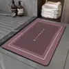 Alfombrilla Ovalada Simple de Tierra de Diatomeas para Baño y Entrada de WC, Felpudo Absorbente de Agua Antideslizante para Entrada, Alfombrilla de Piso al por Mayor