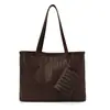 Bolsa de ombro feminina tecida transfronteiriça, grande capacidade, cor sólida, versátil, bolsa tote fashion, estilo retrô, bolsa para o dia a dia