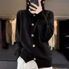 Suéter cárdigan de punto para mujer estilo coreano, nueva moda de otoño, abrigo corto holgado, versátil, casual, top adelgazante