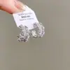 Pendientes Redondos Plegados con Borlas Tachonados de Pedrería Estilo Retro Europeo y Americano, de Moda y Versátiles, con un Toque de Lujo Ligero y de Alta Gama