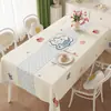 2026 Novo Estilo Toalha de Mesa Impermeável à Prova de Óleo Lavável Resistente ao Calor Capa de Mesa Estilo Creme Luxo Leve High-End Pano Retangular para Cobertura