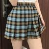 Saury uniforme jk doce camisa branca japonesa escola cachorro short saia plissada xadrez estudante roupa de menina gostosa