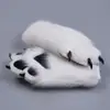 [Nova Loja] Novas Luvas Peludas em Estoque Material Pelúcia Peluda Pacote Material de Patas de Animal Pacote
