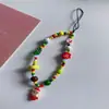 Cadena Colgante para Teléfono Móvil de Papá Noel Cuentas de Colores Colgante DIY Hecho a Mano Llavero con Cámara CCD Colgante para Mujeres