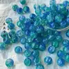 [Mar Profundo] Contas de Vidro Triturado Gelo Azul 10mm Contas Soltas DIY Pulseira de Contas Colar Acessórios de Joias