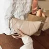 2026 Nova Moda Estilo Coreano Versátil de Nicho Bolsa Croissant com Toque de Luxo, Bolsa de Ombro Cruzado Casual e Simples