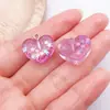 Accesorios Súper Lindos de Resina Morada de Dibujos Animados Joyería DIY Llavero Collar Pendientes Estrella de Cinco Puntas Corazón Arcoíris Colgante Pequeño