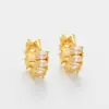 Pendientes de Zirconia con Forma de Huevo Nuevos Transfronterizos Europeos y Americanos, Diseño de Nicho y Compacto, Pendientes de Alta Gama para Mujer, Pendientes de Moda de Lujo Ligero