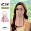 Máscara de Proteção Solar Facial Completa para Mulheres, Anti-UV, Protetor Solar Fino de Verão para Exterior, Proteção do Pescoço, Máscara de Seda Gelada, Proteção Facial, Facekini