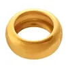Anillo Ancho Curvo Liso Minimalista Estilo Retro Transfronterizo Europeo y Americano Acero Inoxidable Chapado en Oro de 18K Joyería de Anillo Sencillo para el Día a Día