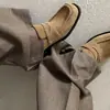 Mocasines para Mujer de Piel Genuina, Nuevo Estilo Otoño/Invierno, Punta Cuadrada, Tacón Bajo, Suela de Goma, Zapatos para Todas las Estaciones