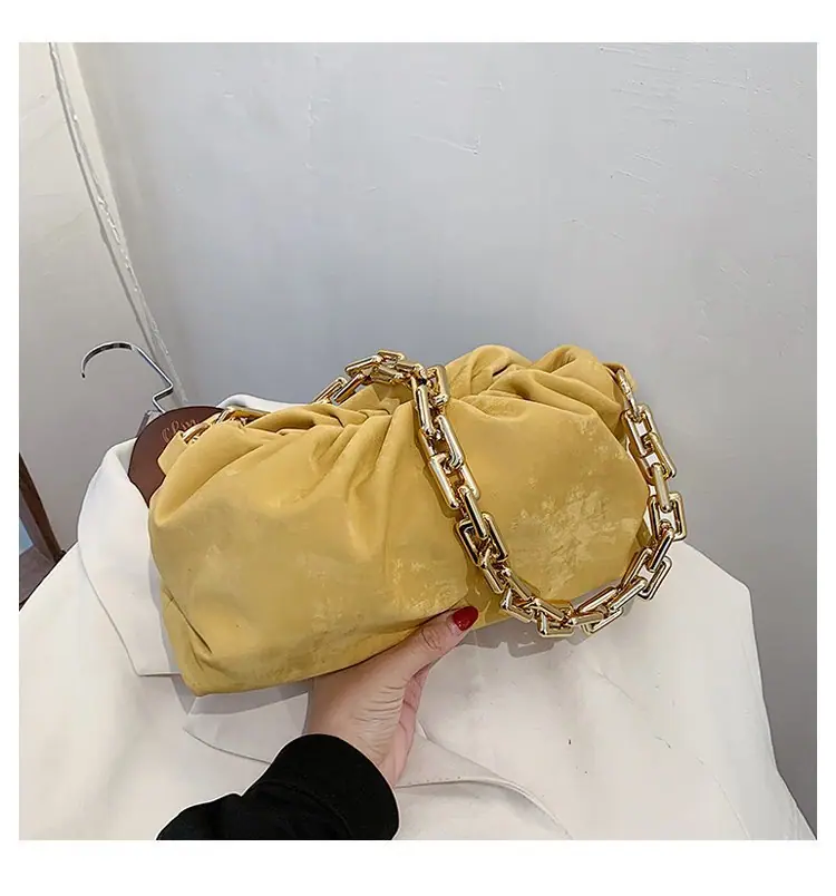 网红小包包女包2020新款腋下包时尚链条羊羔毛包包精致链条云朵包