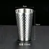 Taza Martillada de Acero Inoxidable 304 Estilo Coreano, Doble Pared Aislada, Portátil para Exteriores, Anticaídas, Taza para Café, Jugo, Cerveza, Bebida Fría