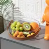 Mesa de Centro para Sala de Estar Caja de Dulces Lujo Ligero Caja de Snacks Transparente Portátil Simple Caja de Frutas Moderna Simple Plato Dividido para Frutas Secas