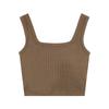 Top sin mangas de color liso con cuello en U para mujer con copas, Capa base para yoga, Camisola para usar en capas o sola, Ropa interior, Top de tubo que se puede usar por fuera