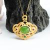 Pingente de Jade Hetian Natural Guan Yu Colar com Pingente Ruyi de Jaspe Material Russo Fábrica Atacado Dropshipping S3041204