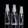 R017A100 frasco spray transparente +20 frascos plásticos frasco spray de névoa fina com pump frasco sub de perfume