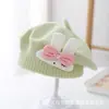 Boina de punto de estilo coreano para bebé, niño y niña, color caramelo, combina con todo, estilo occidental, informal, de lana, para pintor, primavera y otoño