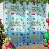 Cross-border Natal parede de fundo de férias luz de Natal Natal boneco de neve cortina quadrada 1 * 2 metros PET quadrado chuva cortina de seda