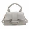 Bolsa de sela texturizada vintage da moda feminina, nova moda verão 2024, bolsa casual com axila, bolsa transversal