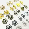 Cierre Mini Flor de Seis Pétalos con Incrustación de Perla 14.5x13mm, Cierre de Presión Vintage de Aleación de Zinc, Muñeca de Algodón BJD