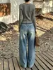 Jeans curvos retro azules juveniles estilo coreano 2026 otoño e invierno nuevos para mujeres petite con un estilo moderno