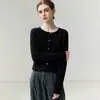 Cardigan Suéter Outerwear de Lã Tricotada Quente, Gola Alta, Slimming, Manga Longa, Versátil, Fashion