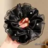 Goma de pelo grande estilo coreano para mujer, alta elasticidad, banda elástica para el pelo duradera, accesorio para el pelo de encaje de alta gama, venta al por mayor