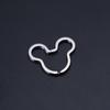 Chaveiro personalizado DIY chaveiro em forma de argola estrela de cinco pontas coração de amor em forma de Mickey maçã em forma de várias formas
