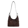Popular Bolso de Gamuza con Estampado de Leopardo para Mujer 2026 Nuevo Gran Capacidad para Viajes Diarios Moda Versátil Bolso Tote de Gran Capacidad