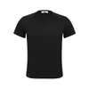 ZX058 Calle Alta Americana Tendencia de Calle Retro Estilo Pareja Diseño Desconstruido Simple Camiseta de Manga Corta Ajustada Cuello Redondo para Hombre