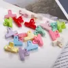 Corrente de bolsa com clipe perfurado de desenho animado, pasta fofa, corrente para celular com contas, pulseira, acessórios de joias diy