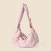 Bolsa Dumpling de Tela de Nylon Nicho Personalizada, Bolso de Hombro de Color Puro Moderno y Casual, Bolso Cruzado Versátil de Gran Capacidad, Verano