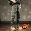 Pantalones con forro polar para hombre marca moderna estilo coreano pantalones casuales holgados para hombre pantalones cortavientos cropped pantalones casuales de trabajo estilo Hong Kong ins