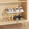 Zapatero ahorra espacio, herramienta mágica para guardar zapatos, estante, zapatero, panel divisor incorporado, estante de almacenamiento multicapa funcional